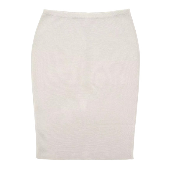 Eileen Fisher Dresses & Skirts - Eileen Fisher Bone Ivory Silk Blend Interlock Knit Straight Pencil Skirt LG PT